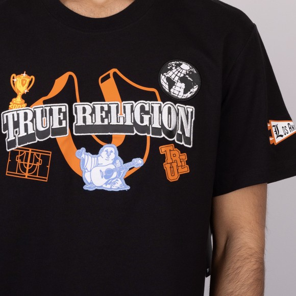 True Religion Mens Black Champ T-Shirt #3