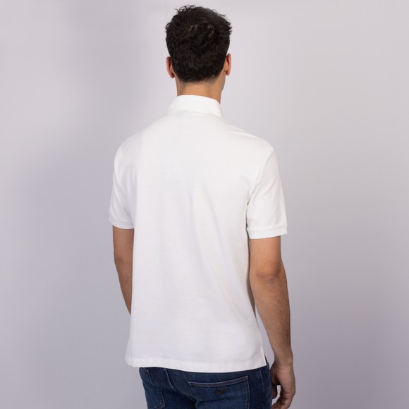 Emporio Armani Mens White Embroidered Eagle Polo Shirt #4