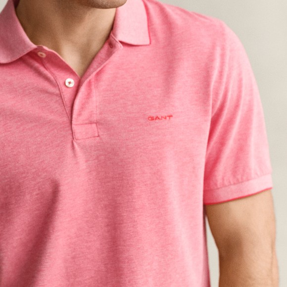 Gant Mens Red Two Tone Polo Shirt main image