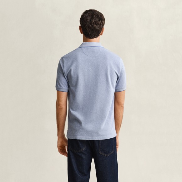 Gant Mens Blue Two Tone Polo Shirt main image
