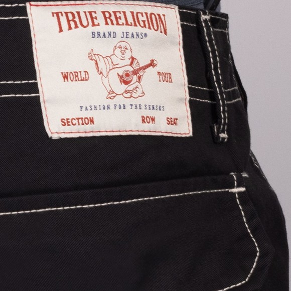 True Religion Mens Black Cargo Pants #4