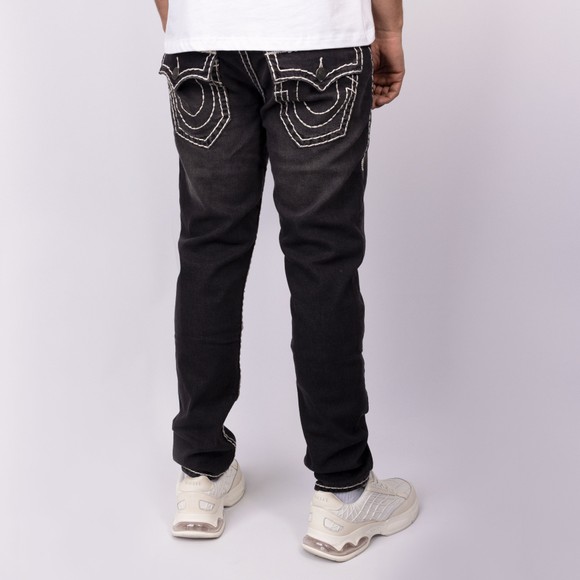 True Religion Mens Black Rocco Super T Flap Jean #2