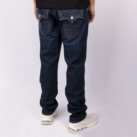 True Religion Mens Blue Ricky Flap Relaxed Straight Jean #2