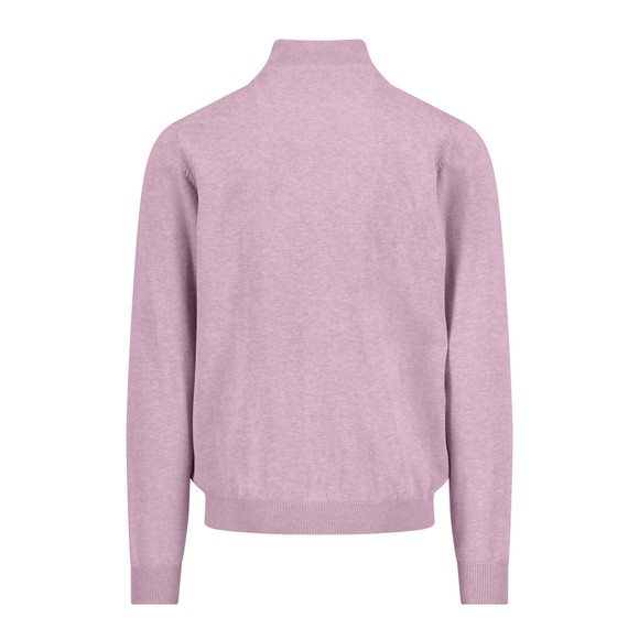 Fynch Hatton Mens Pink Troyer Quarter Zip Jumper main image