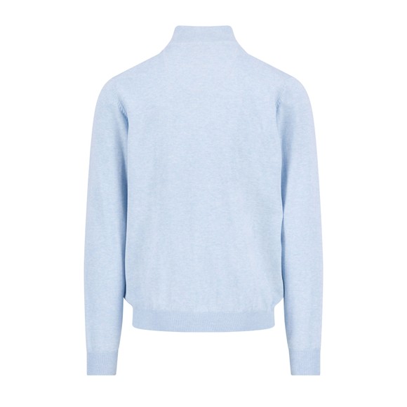 Fynch Hatton Mens Blue Troyer Quarter Zip Jumper main image