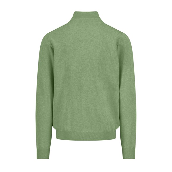 Fynch Hatton Mens Green Troyer Quarter Zip Jumper main image