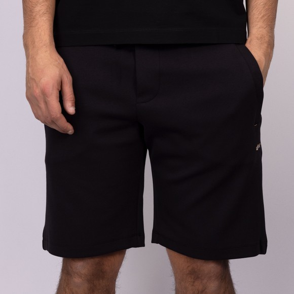 Paul & Shark Mens Black Metal Badge Jogger Shorts #3