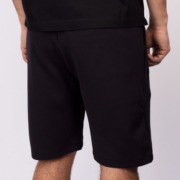 Paul & Shark Mens Black Metal Badge Jogger Shorts #4