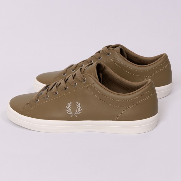 Fred Perry Mens Beige Baseline Leather Trainer #3