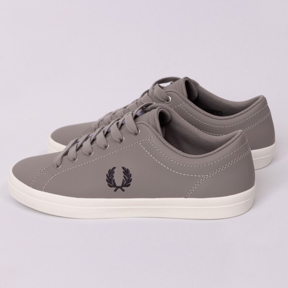 Fred Perry Mens Grey Baseline Leather Trainer #3