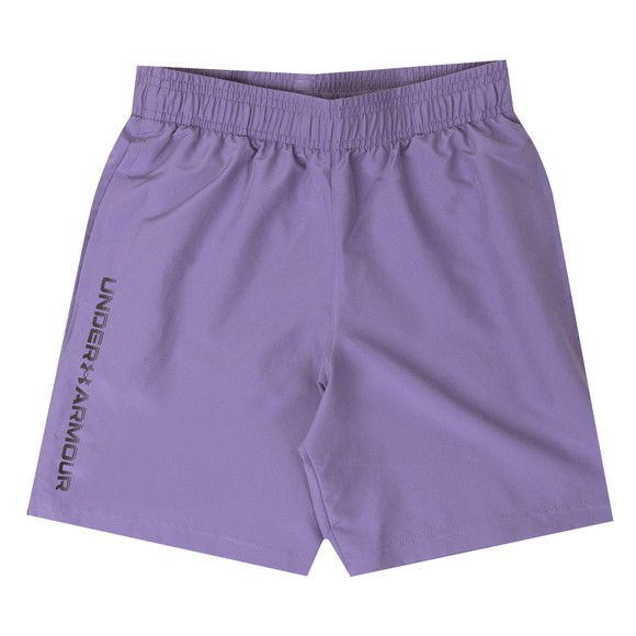 Under Armour Boys Purple UA Tech Woven Wordmark Shorts