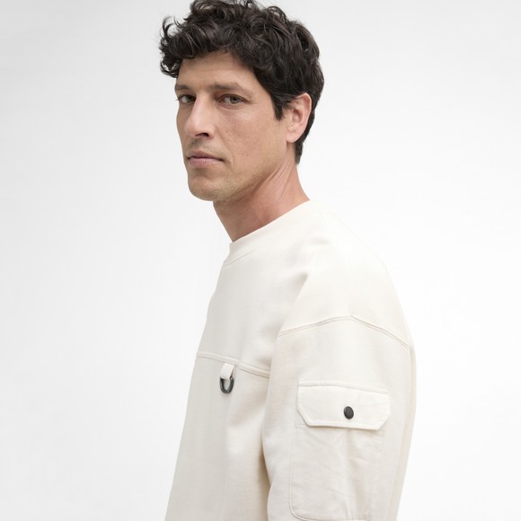 Barbour Lifestyle Mens Off-White Ardgill Sweatshirt #3