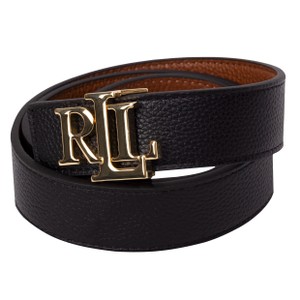 Logo Reversible Pebbled Leather Belt