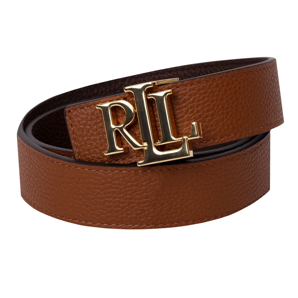Logo Reversible Pebbled Leather Belt