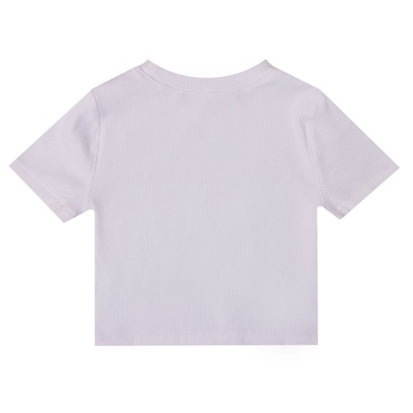 Polo Ralph Lauren Girls White Ribbed Boxy T-Shirt #3
