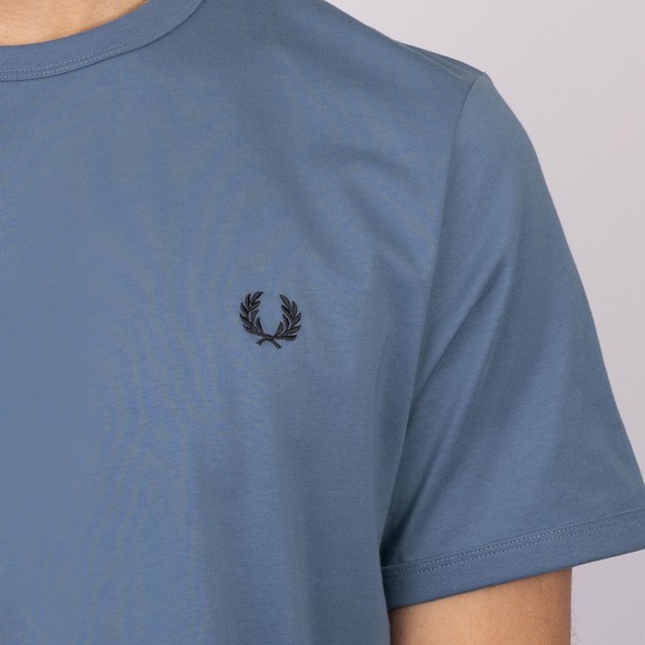 Fred Perry Mens Blue Ringer T-Shirt #3