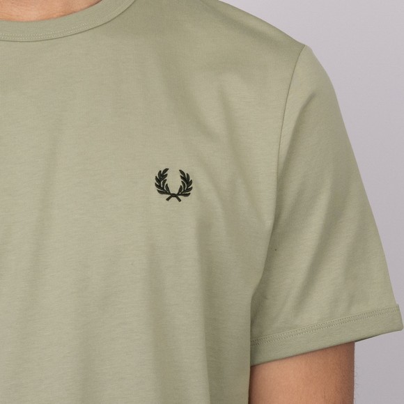 Fred Perry Mens Green Ringer T-Shirt #3