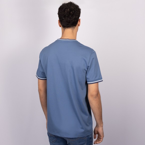 Fred Perry Mens Blue Twin Tipped T-Shirt #4