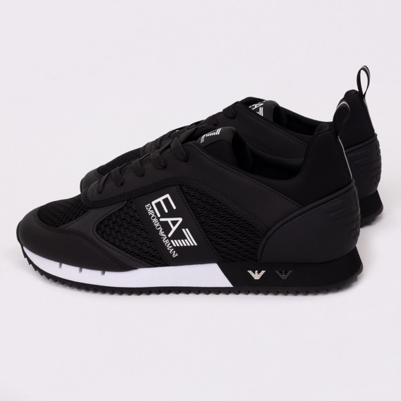 EA7 Emporio Armani Mens Black Mesh Runner main image