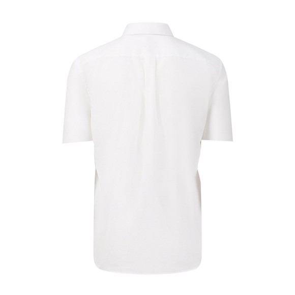 Fynch Hatton Mens White Short Sleeve Supersoft Oxford Shirt main image