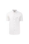 Fynch Hatton Mens White Short Sleeve Supersoft Oxford Shirt
