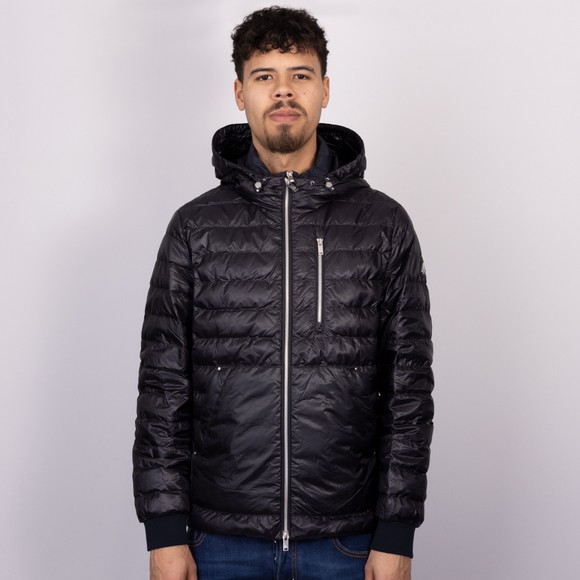 Moose Knuckles Mens Blue Cloud Walker Air Down Hooded Jacket #3