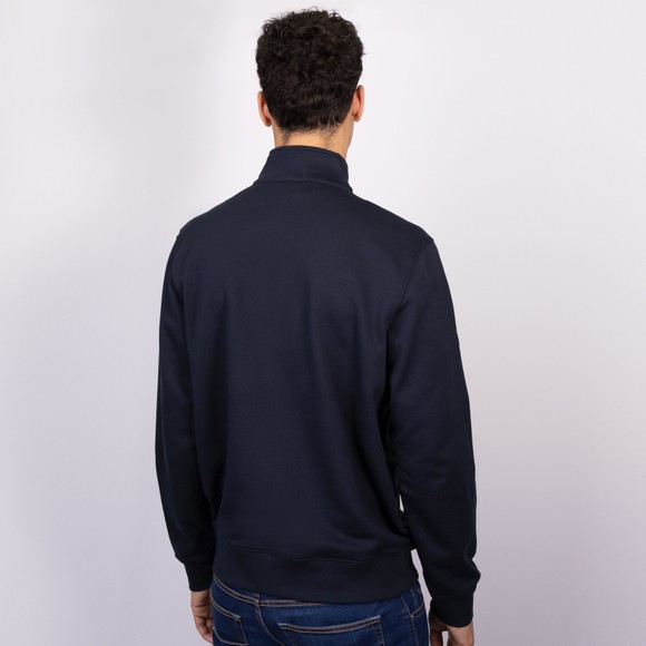 Lacoste Mens Blue Embossed Logo Quarter Zip Sweatshirt #4