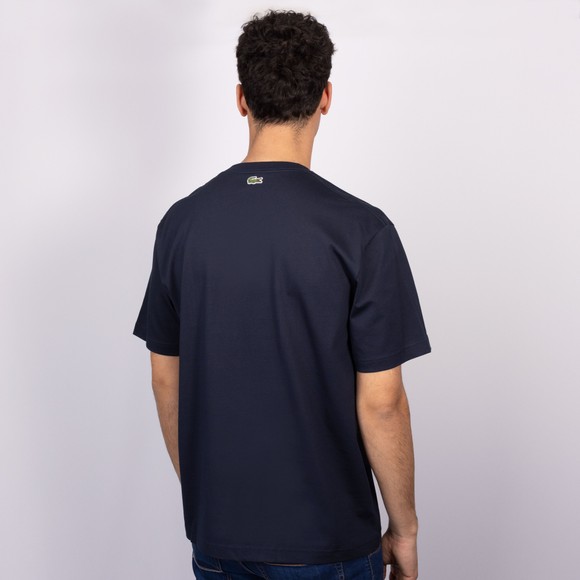 Lacoste Mens Blue Embossed Logo T-Shirt #4