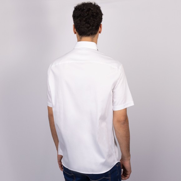 Emporio Armani Mens White Regular Fit Poplin Shirt #4