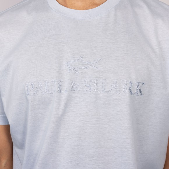 Paul & Shark Mens Blue Xsoft Embroidered Logo T Shirt #3