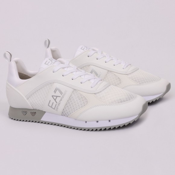 EA7 Emporio Armani Mens White Mesh Runner main image