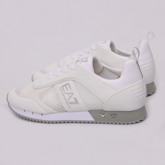 EA7 Emporio Armani Mens White Mesh Runner main image