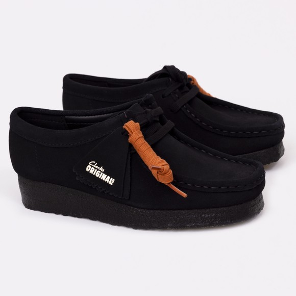 Clarks Originals Womens Black Womens Wallabee