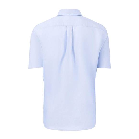 Fynch Hatton Mens Blue Short Sleeve Supersoft Oxford Shirt