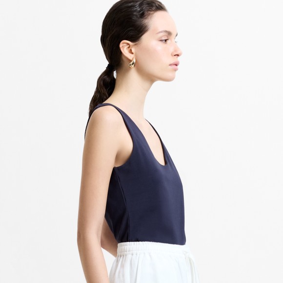 French Connection Womens Blue Organic Cotton Stretch T Shirt #2