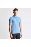 Remus Mens Blue 3 Button Polo Shirt