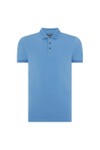 Remus Mens Blue 3 Button Polo Shirt