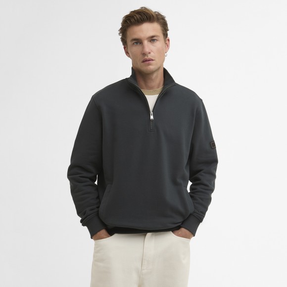 Barbour International Mens Green Ehan Half Zip Sweatshirt #3