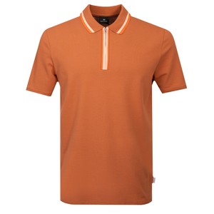 Contrast Tipping Zip Polo Shirt