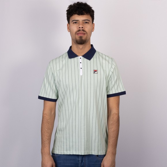 Fila Mens Green BB1 Striped Polo Shirt main image