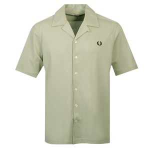 Compress Mesh Revere Collar Short Sleeve Shirt