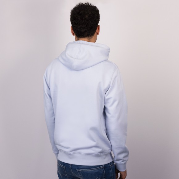 Lacoste Mens Blue Embossed Logo Hooded Sweatshirt #4