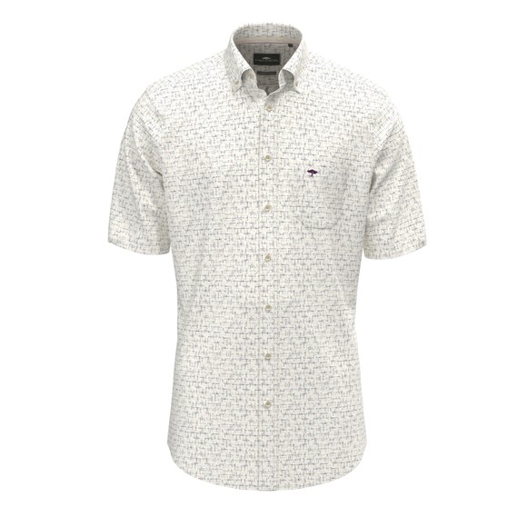 Fynch Hatton Mens Pink Graphic Print SS Shirt main image