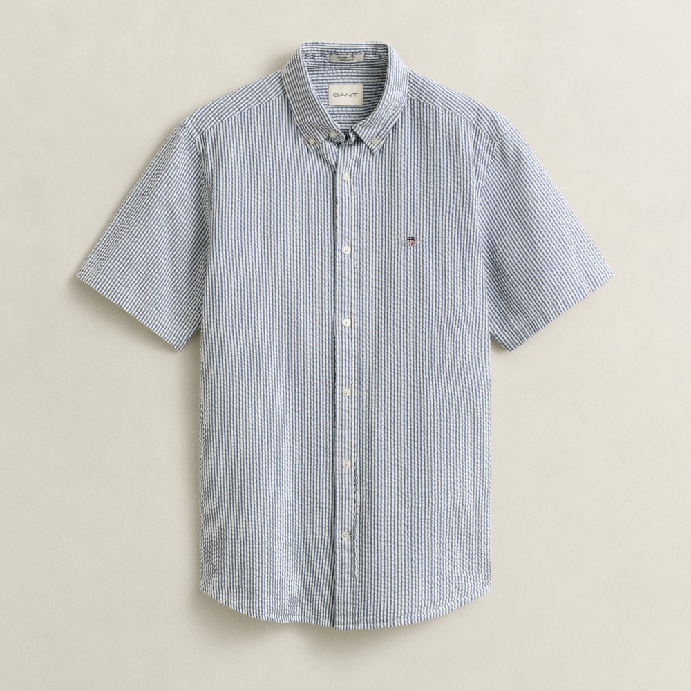 Seersucker Stripe Short Sleeve Shirt