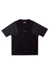 EA7 Emporio Armani Boys Black Boys Contrast Sleeve T Shirt