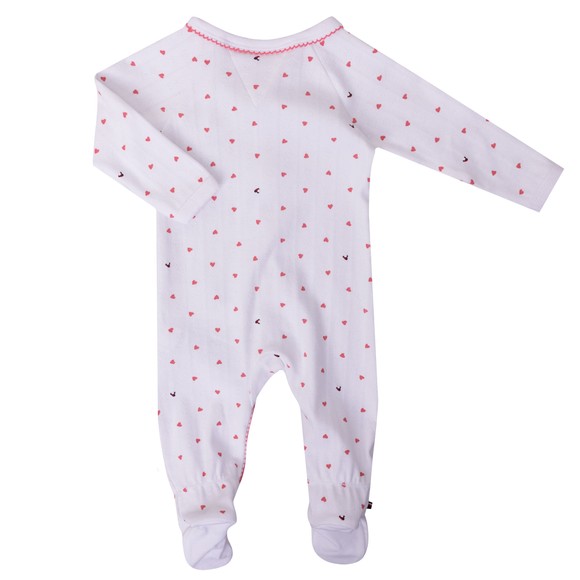 Tommy Hilfiger Kids Girls White White Heart AOP All-In-One Pointelle Coverall #3