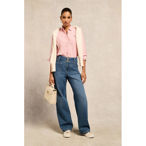 Holland Cooper Womens Pink Oxford Shirt #3