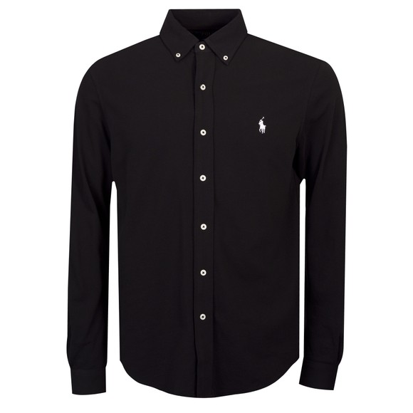 Polo Ralph Lauren Mens Black Featherweight Mesh Shirt #1