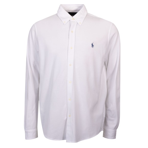 Polo Ralph Lauren Mens White Featherweight Mesh Shirt #1