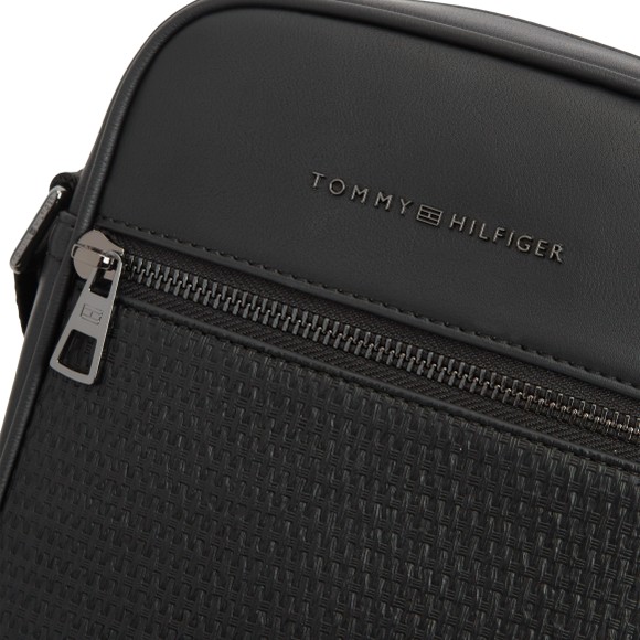 Tommy Hilfiger Mens Black Woven Mini Reporter